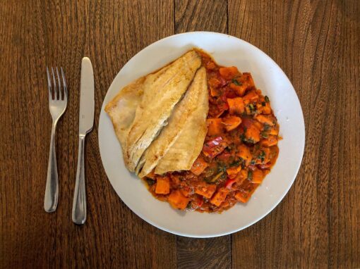 Sea Bass and Sweet Potato Curry - Sam Jones Fitness recipe